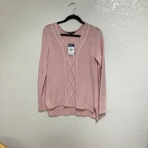 CHAPS PINK CABLE KNIT, PINK